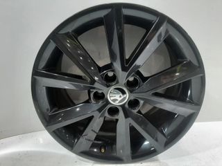 Skoda Fabia Mk3 (NJ) 2018 1 pieza rueda de aleación de 10 radios 7Jx16 ET46