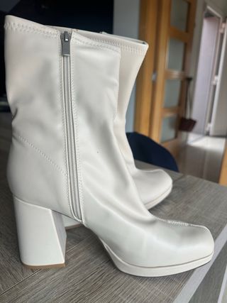 Botines Bershka Blanco Talla 41