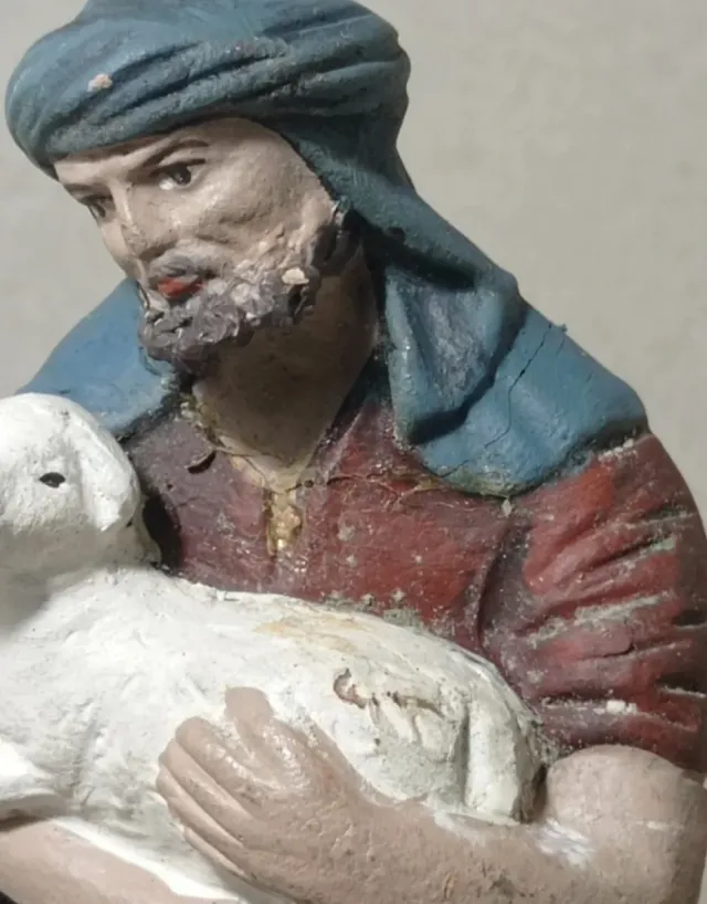 Figura Belén Terracota Pastor con Oveja