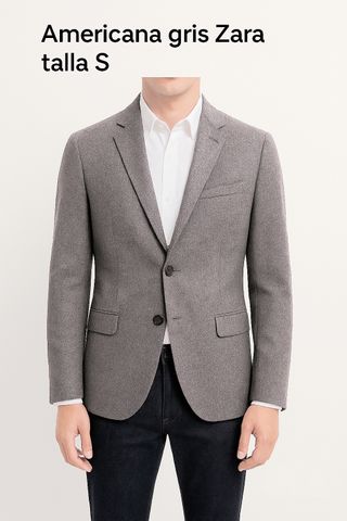 Americana gris Zara talla S – elegante y versátil