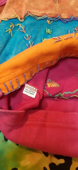 Camiseta tirantes hippy patchwork S