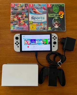 GARANZIA OLED per Nintendo Switch + 3 giochi