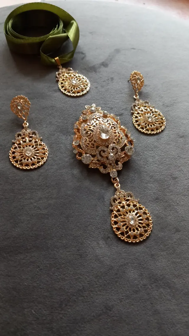 Aderezo Huertana Dorado y Cristal