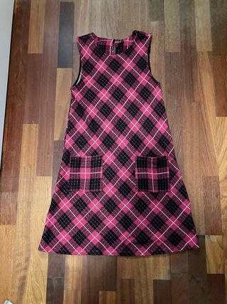 Vestido niña Desigual cuadros rosa