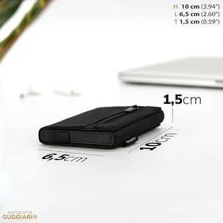 GUGGIARI Tarjetero RFID Azul Cierre Imantado