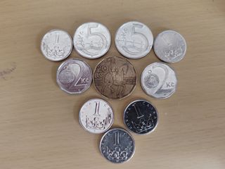 Lote monedas de la República Checa.
