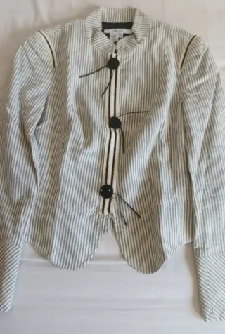 Conjunto Rayas Zara y top Anne Taylor 