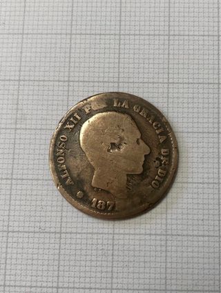 2 Monedas 5 Céntimos Alfonso XII 1878
