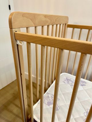 Cuna de madera de haya 60x120