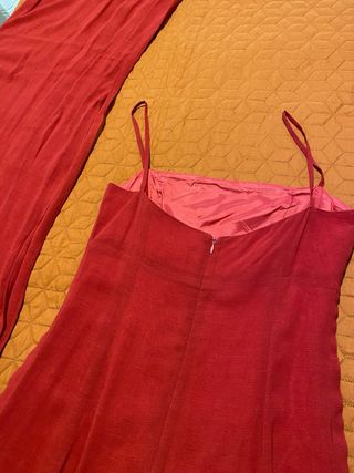 Vestido fiesta rojo María José Navarro
