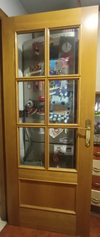 Puertas de madera con cristal