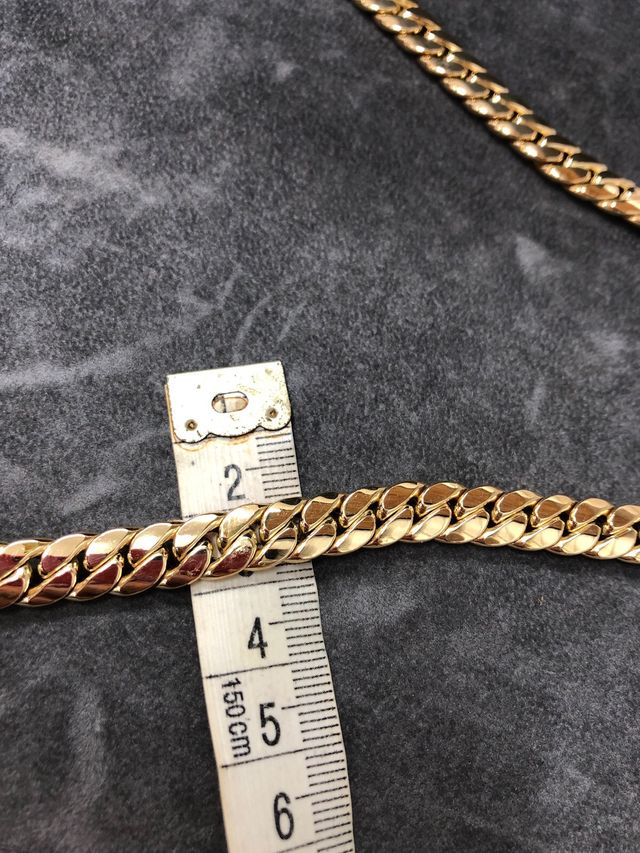 Cadena Cubana 18k Cierre Circonitas