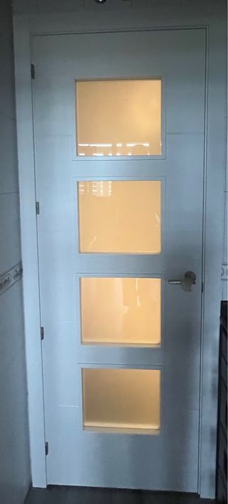 Puerta madera blanca lacada 72x200