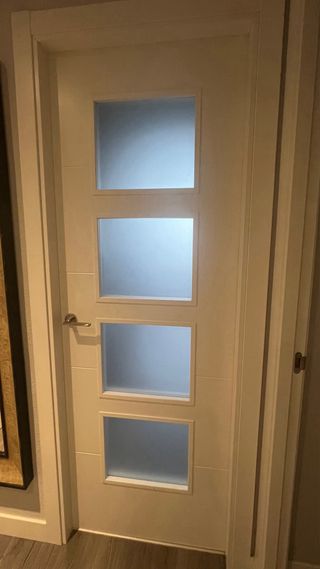 Puerta madera blanca lacada 72x200