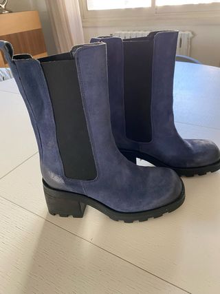 Stivali camoscio blu DOLCE MODA
