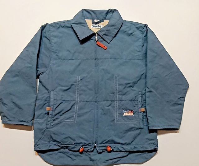 Anorak paraviento azul marino con cremallera