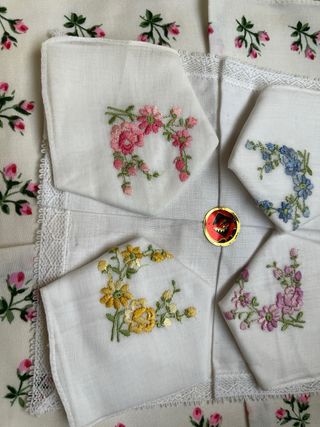 Fazzoletti donna ricamati floreali
