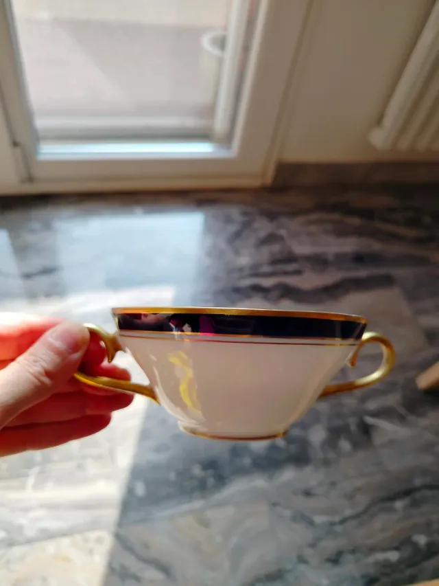 Set 3 tazze da consommé in porcellana