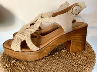 Sandalias Senda Macramé Beige