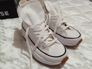 Converse Run Star Hike plataforma blancas T40