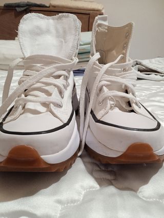 Converse Run Star Hike plataforma blancas T40