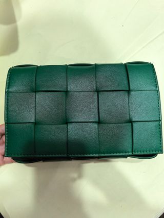 Bolso Bottega Veneta Cassette Verde Trenzado