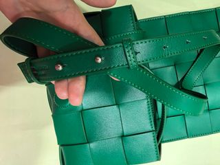 Bolso Bottega Veneta Cassette Verde Trenzado