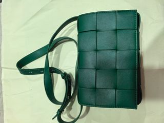 Bolso Bottega Veneta Cassette Verde Trenzado