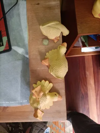 Figuras de pato de cerámica