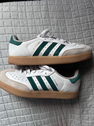 Adidas Velosamba Zapatillas Blancas y Verdes