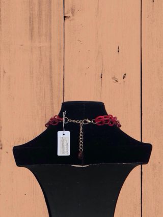 Collana donna con cerchi rossi