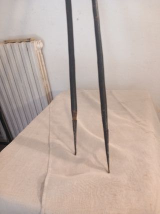 Lancia etnica antica con doppia punta         Due