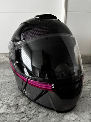 Casco Dexter Negro y Rosa