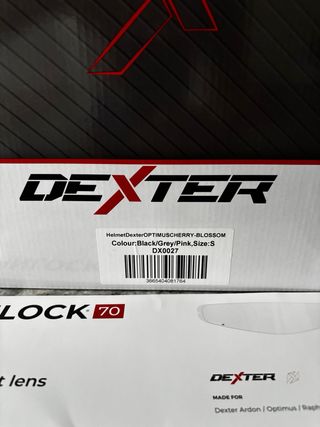 Casco Dexter Negro y Rosa