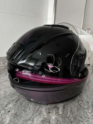 Casco Dexter Negro y Rosa