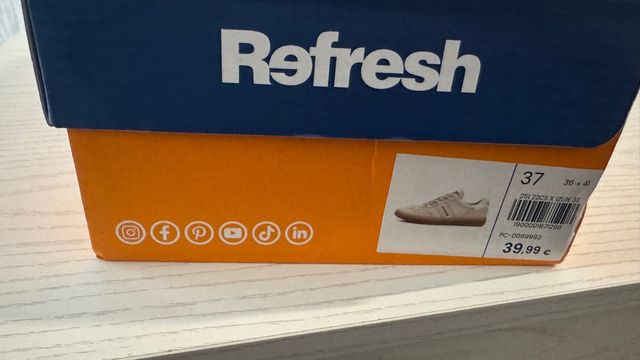 Zapatillas Refresh Talla 37 Beige/Marrón