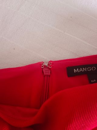 Vestido rojo mujer Mango XS