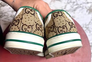 Zapatillas Gucci Beige y Verde