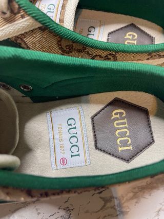 Zapatillas Gucci Beige y Verde