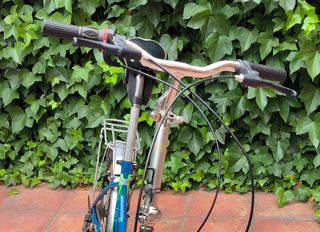 Bicicleta plegable azul
