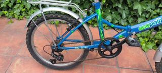 Bicicleta plegable azul