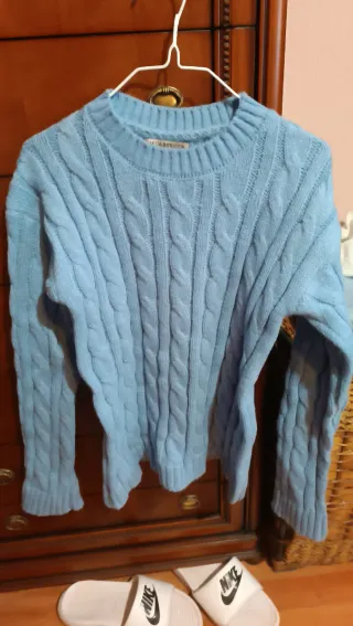 Jersey azul trenzado