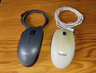 Pack 2 Ratones Ópticos Logitech con Cable