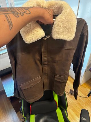 Chaqueta Cuero Galería Coleccionista Marrón