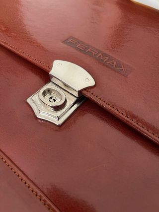 Maletín ejecutivo de piel Fermax estilo vintage