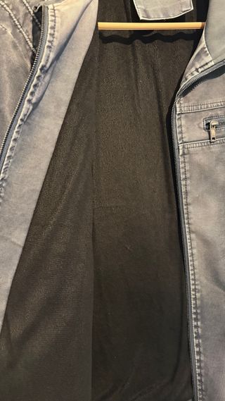 Chaqueta Biker Hombre Azul Gris XL