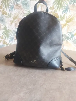 Zaino Anna Field nero con fantasia