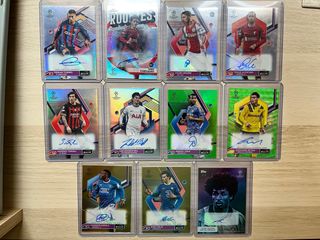 Lote 11 cromos Topps autografiados Champions Leagu