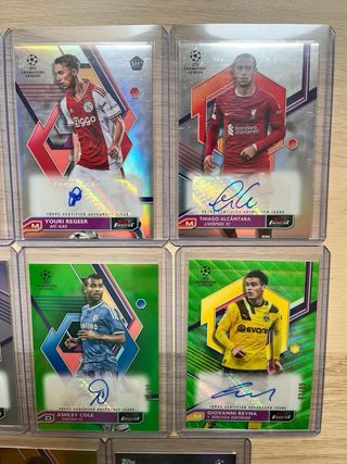 Lote 11 cromos Topps autografiados Champions Leagu