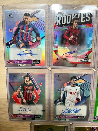 Lote 11 cromos Topps autografiados Champions Leagu